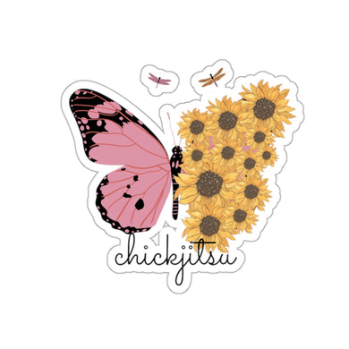 Butterfly Sunflower Sticker