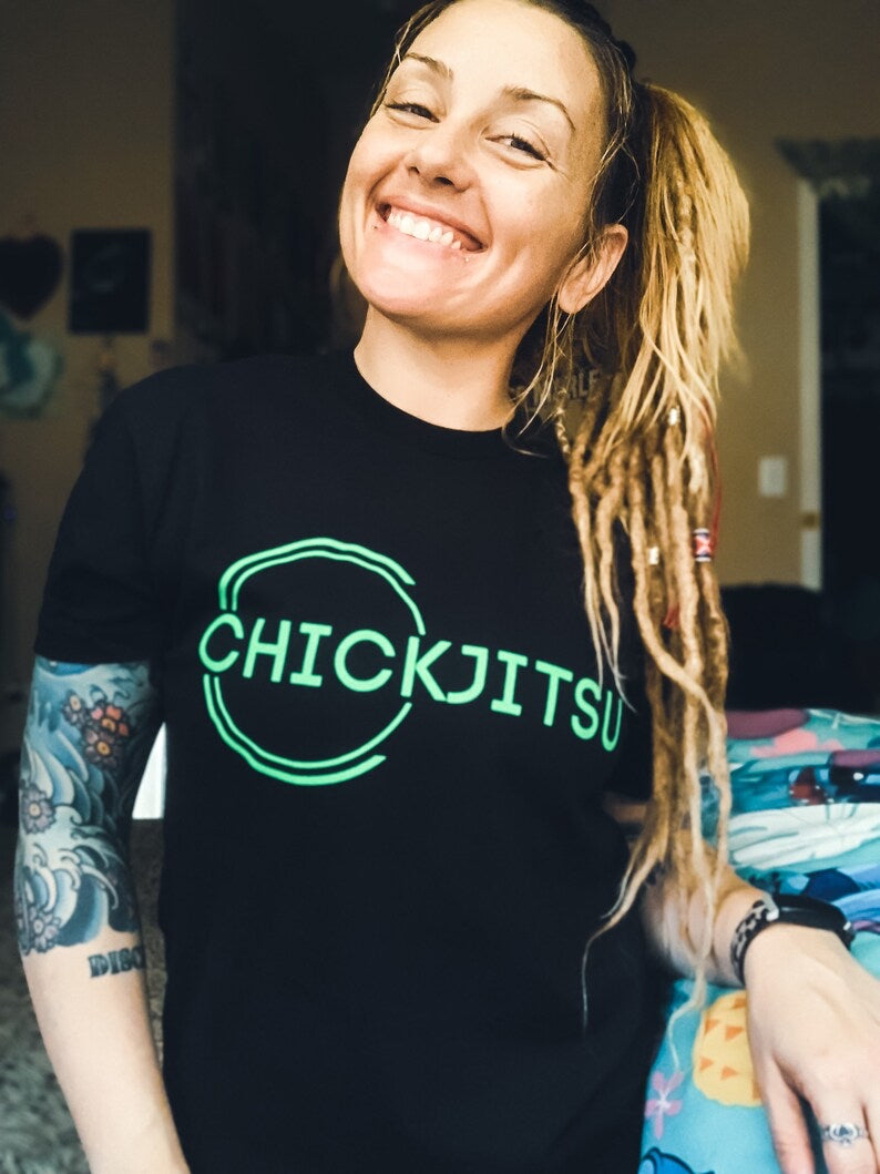 Chickjitsu Neon Green Adult T-Shirt