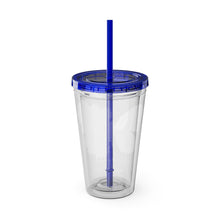 Load image into Gallery viewer, Butterfly Flower Chickjitsu Sunsplash Tumbler with Straw, 16oz