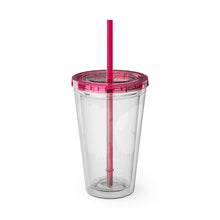 Load image into Gallery viewer, Butterfly Flower Chickjitsu Sunsplash Tumbler with Straw, 16oz