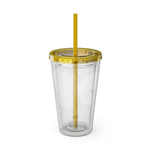 Load image into Gallery viewer, Butterfly Flower Chickjitsu Sunsplash Tumbler with Straw, 16oz