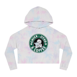 Chickjitsu & Coffee Cropped Hooded Sweatshirt