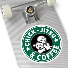 Load image into Gallery viewer, Coffee &amp; Chickjitsu Vinyl Stickers