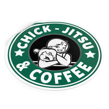 Load image into Gallery viewer, Coffee &amp; Chickjitsu Vinyl Stickers