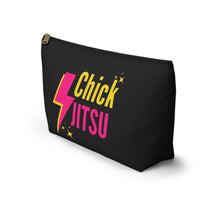 Load image into Gallery viewer, Lightning Bolt Chickjitsu Accessory Pouch w T-bottom