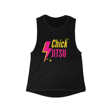 Chickjitsu Lightning Bolt Women's Flowy Muscle Tank