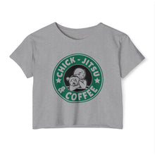 Load image into Gallery viewer, Coffee &amp; Chickjitsu Crop Top