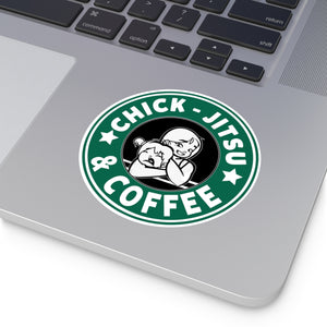 Coffee & Chickjitsu Vinyl Stickers