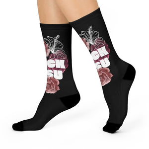 Floral Knee High Socks