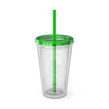 Load image into Gallery viewer, Coffee &amp; Chickjitsu Sunsplash Tumbler with Straw, 16oz