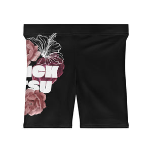 Flower Design Women's Biker Shorts