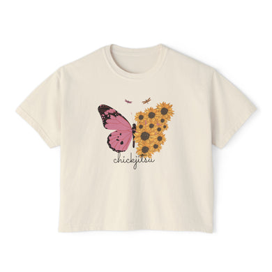 Sunflower Butterfly Women's Boxy Tee