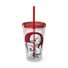 Load image into Gallery viewer, Chickjitsu Sunsplash Tumbler with Straw, 16oz