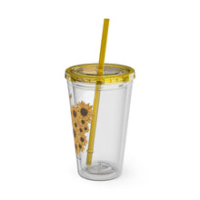 Load image into Gallery viewer, Butterfly Flower Chickjitsu Sunsplash Tumbler with Straw, 16oz