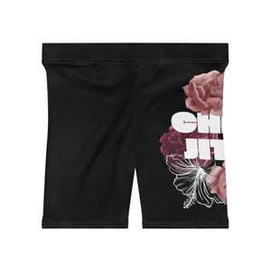 Flower Design Women's Biker Shorts