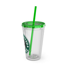 Load image into Gallery viewer, Coffee &amp; Chickjitsu Sunsplash Tumbler with Straw, 16oz