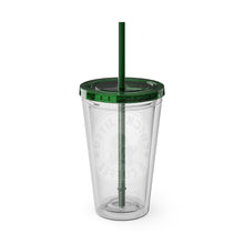 Load image into Gallery viewer, Coffee &amp; Chickjitsu Sunsplash Tumbler with Straw, 16oz