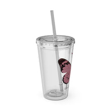 Load image into Gallery viewer, Butterfly Flower Chickjitsu Sunsplash Tumbler with Straw, 16oz