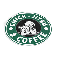 Load image into Gallery viewer, Coffee &amp; Chickjitsu Vinyl Stickers