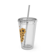 Load image into Gallery viewer, Butterfly Flower Chickjitsu Sunsplash Tumbler with Straw, 16oz