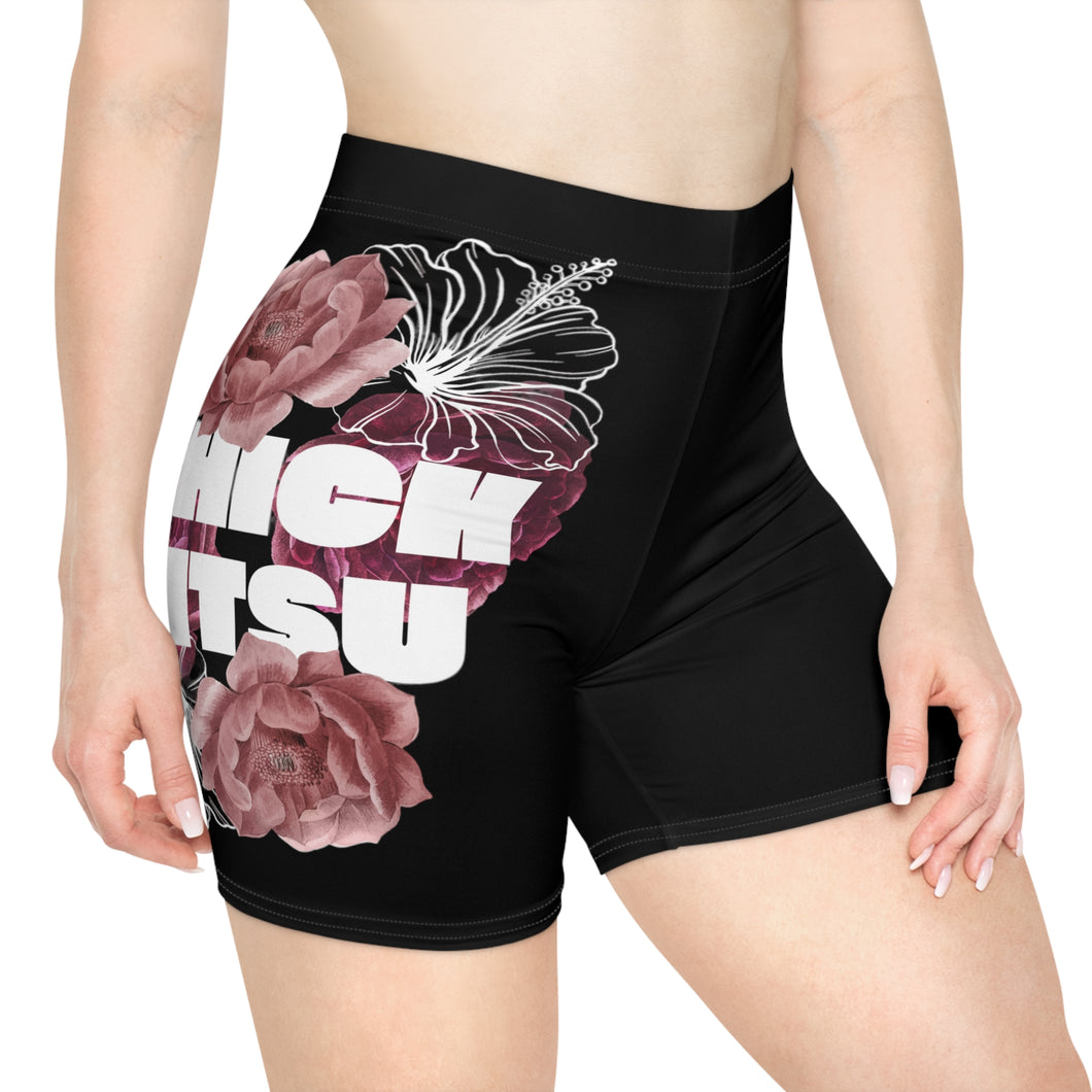 Flower Design Women's Biker Shorts