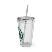 Load image into Gallery viewer, Coffee &amp; Chickjitsu Sunsplash Tumbler with Straw, 16oz